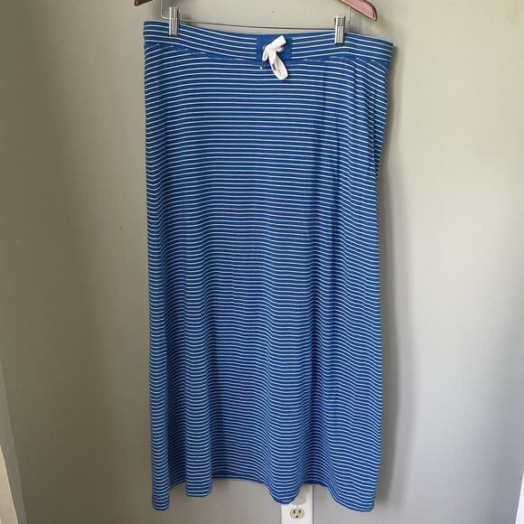LRL Lauren Jeans Co Ralph Lauren Women’s Striped Prairie Maxi‎ Skirt Size L - Picture 1 of 8